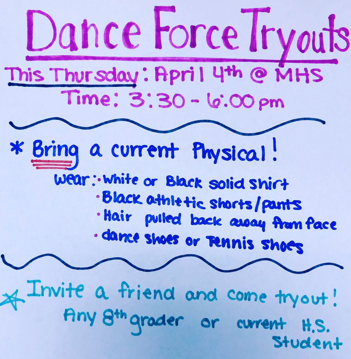 Owls_DanceForce's tweet photo. Tryouts are this Thursday! Pass it along :)  @BuekerMiddle  @MOwlAthletics https://t.co/Gkxw0MRdeI