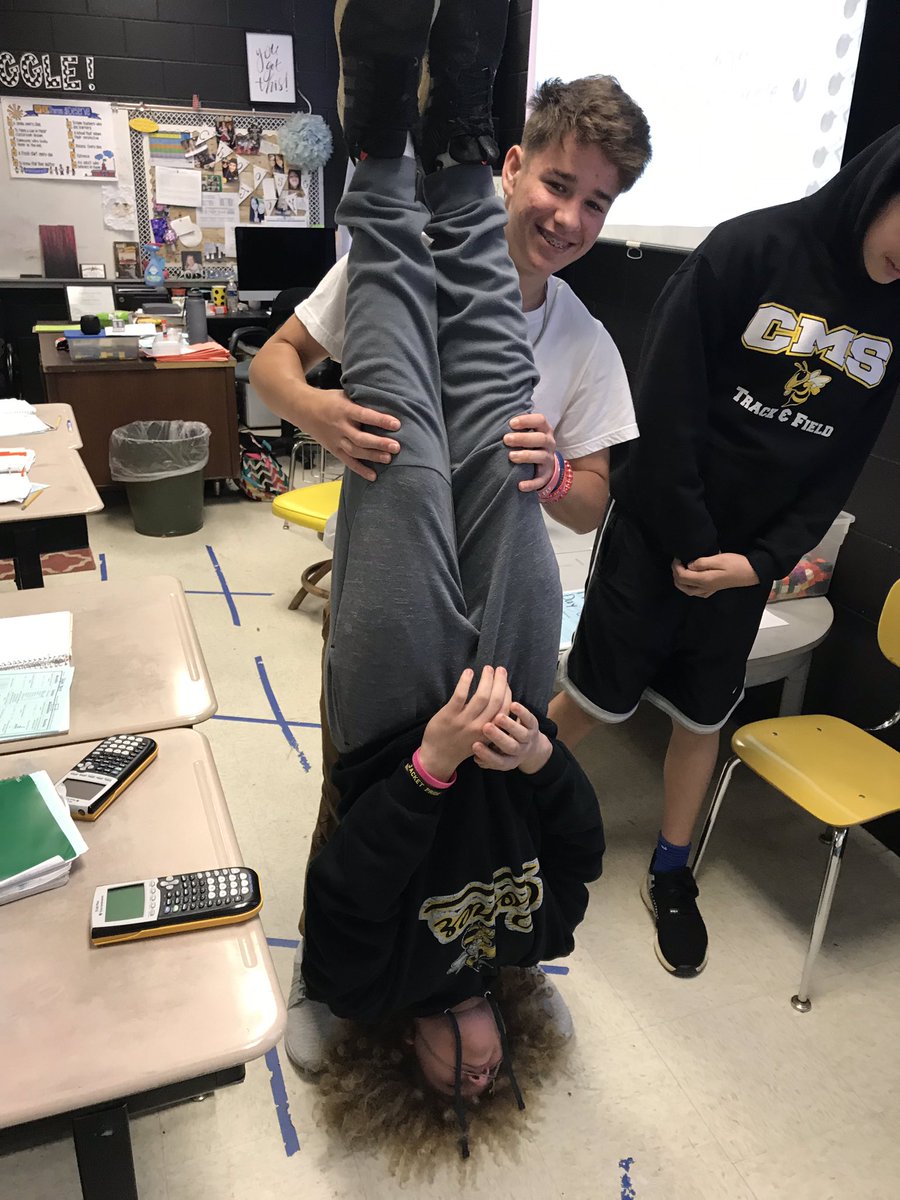 When you ask 8th graders to show you an example of a 180° rotation...🤪<a href="/CornerMiddle/">Corner Middle School</a> <a href="/JEFCOED/">Jefferson County Schools</a> #iteachmath