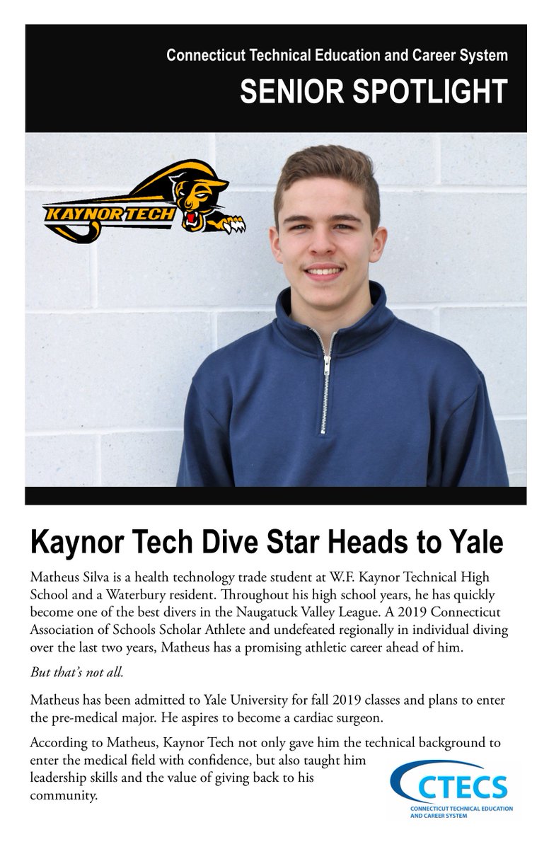 CTTechHS's tweet photo. 2 thumbs up for this #KaynorTech senior who has big plans to become a cardiac surgeon, & is beginning his studies at @Yale this fall. He credits Kaynor Tech w/ providing him the technical background to enter the medical field w/ confidence. #CTECSpride #CTEworks #healthtechnology https://t.co/c1HuiFs8yf