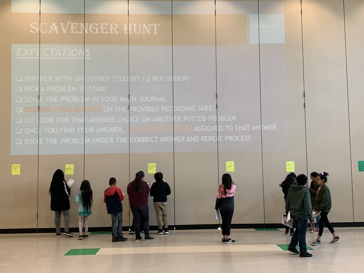 ealy_daeducator's tweet photo. 5th Grade Math Scavenger Hunt... focusing on Cat 1 TEKs! #DoganNation #DoganMath @MrsSWHubert @HISD_ElemMath https://t.co/KpSZfFMtmD
