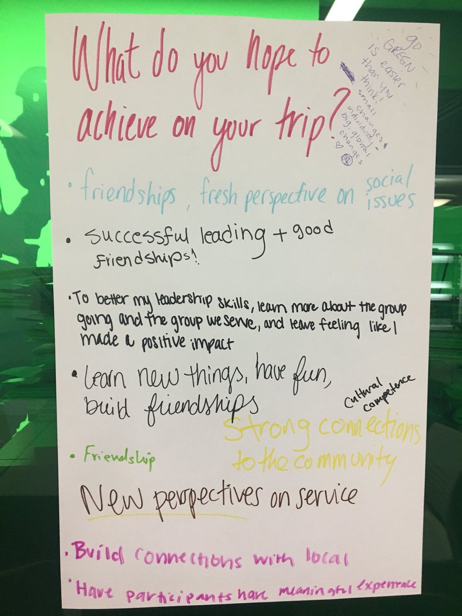 Last semester, our trip leaders wrote about what they hope to achieve on their trips. Next week, we’ll continue to reflect on the outcomes of those goals at Coffee &amp; Change 

🐻 Monday, April 8
🐻 7-8:30 p.m.
🐻 MSU Welcome Center

Everyone is welcome! #CitizenBears