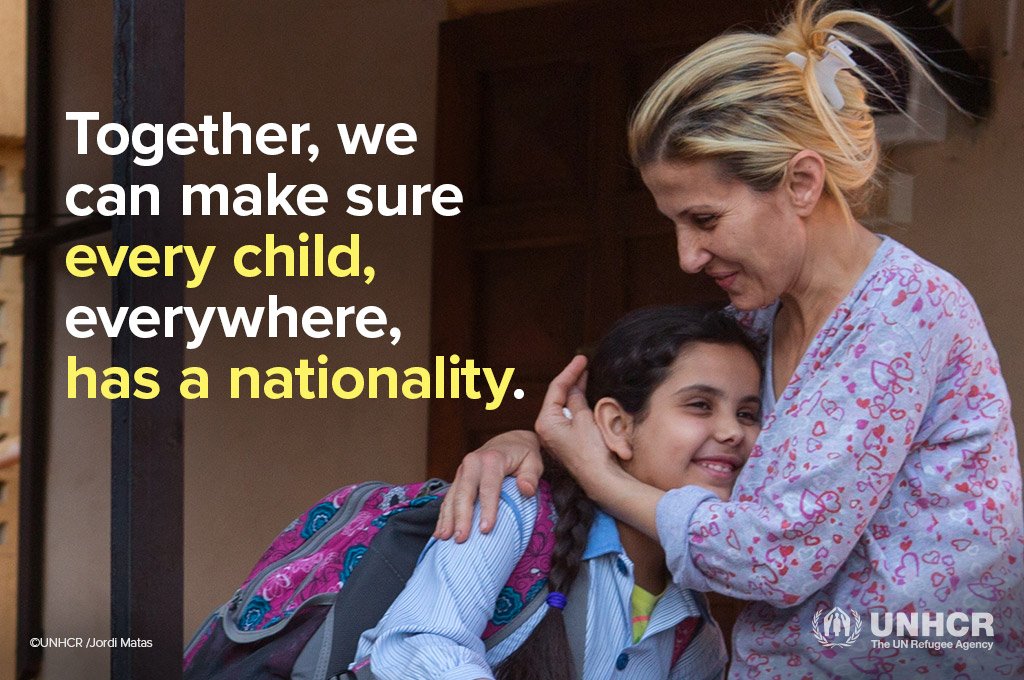 By ensuring both women and men can pass on their nationality, millions of children are protected from statelessness. Every child should be able to say #IBelong.  #EndStatelessness by 2024