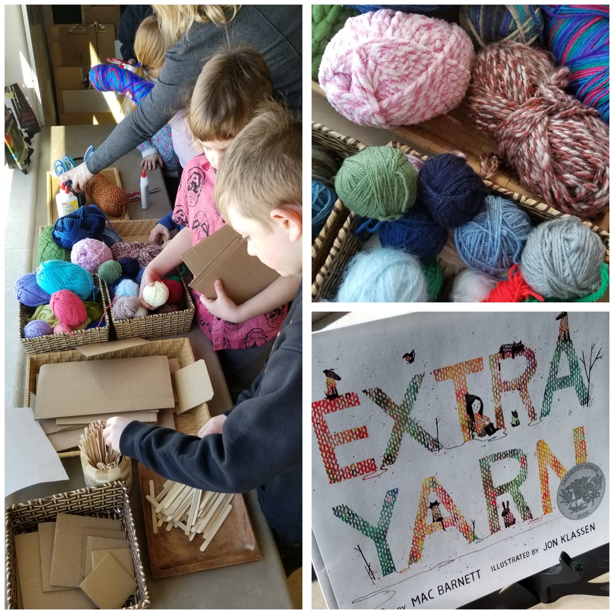 TLDSBDECE's tweet photo. It's a MAKING MONDAY with our learning buddies.  What will you make with all this yarn? @MmeRWilson @monckps #TLDSBLearns #tldsbmakers https://t.co/oZZJdtpOqF