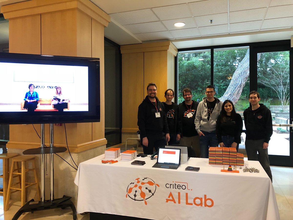 CriteoAILab's tweet photo. Our Paris and Palo Alto teams are in #SYSML2019 conference in @Stanford ! 
Come and drop by our stand to meet our team #criteolife #sysmlconference https://t.co/c9zv5gRzqm