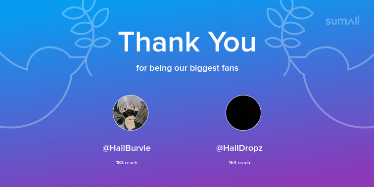 jayceez22's tweet photo. Our biggest fans this week: @HailBurvie, @HaiIDropz. Thank you! via https://t.co/7TgtSG5fbR https://t.co/SPoLyqPZx8