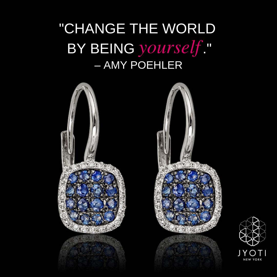 JyotiNewYork's tweet photo. Change the world by being yourself. – Amy Poehler

Stick to who you are and you'll go far! Tag a friend who you applaud for being herself! 👏 

#JYOTI #JYOTInewyork #AmyPoehler #diamondearrings #sapphireearrings #diamonddropearrings https://t.co/BX653SjqaH