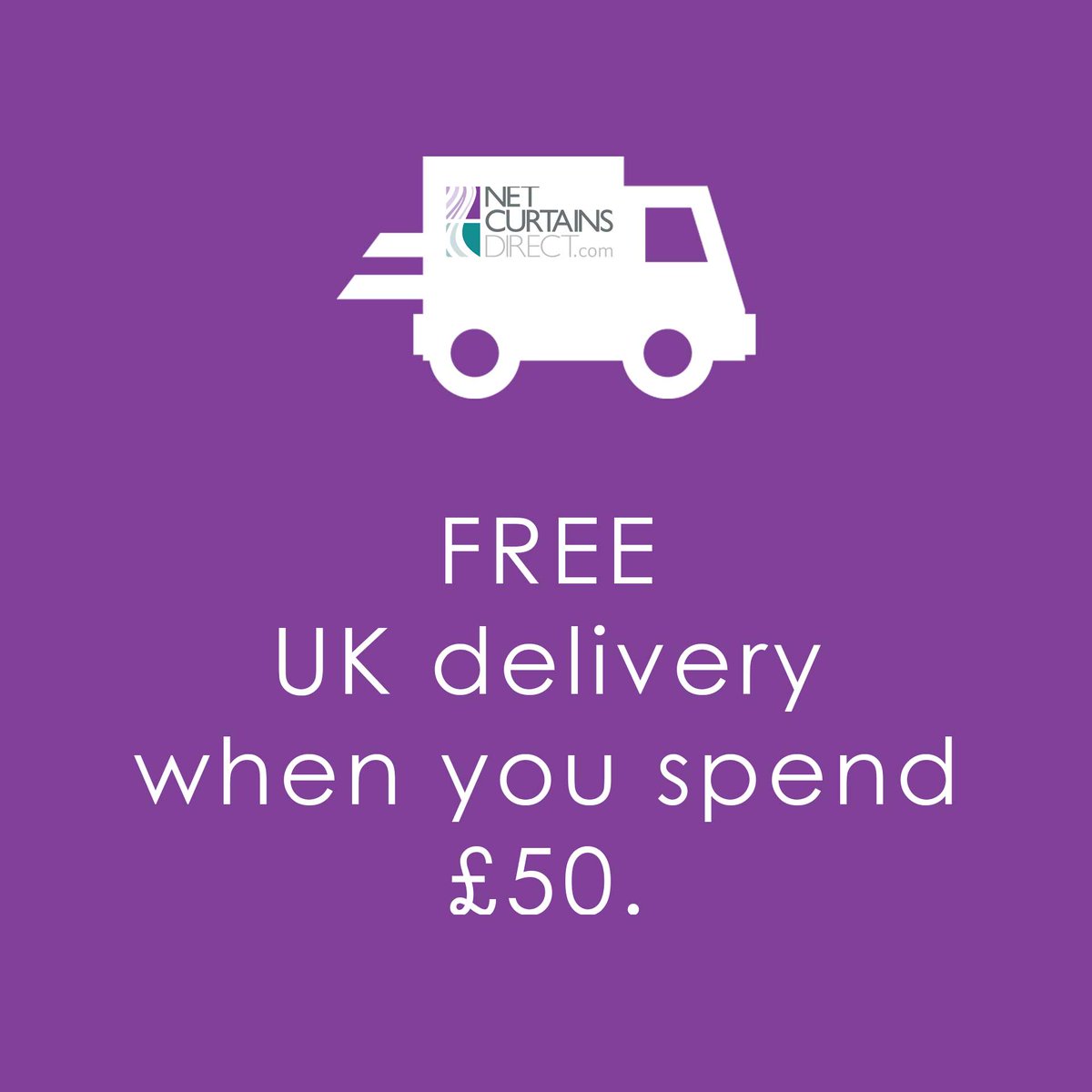 Net_Curtains's tweet photo. 📦 Free UK delivery on all orders over £50, all the time! 📦

Discount applied automatically at checkout. https://t.co/QX7zwuiXou