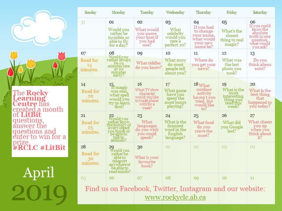 RLCLearn's tweet photo. LitBit has a new month but instead of challenges, it is fun questions.
LitBit Question # 1 - Would you rather be invisible or able to fly for a day?
#RCLC #LitBit https://t.co/GuFcJDYi7F