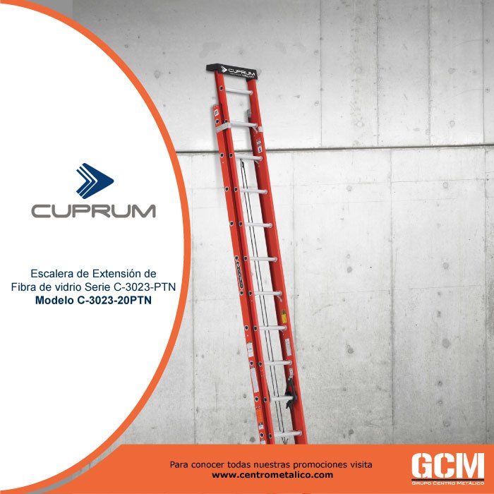gcm_mexico's tweet photo. Escalera de Extensión, Material Fibra de Vidrio, Longitud Máx. de Trabajo de  6.4 m https://t.co/L467RFwcSP