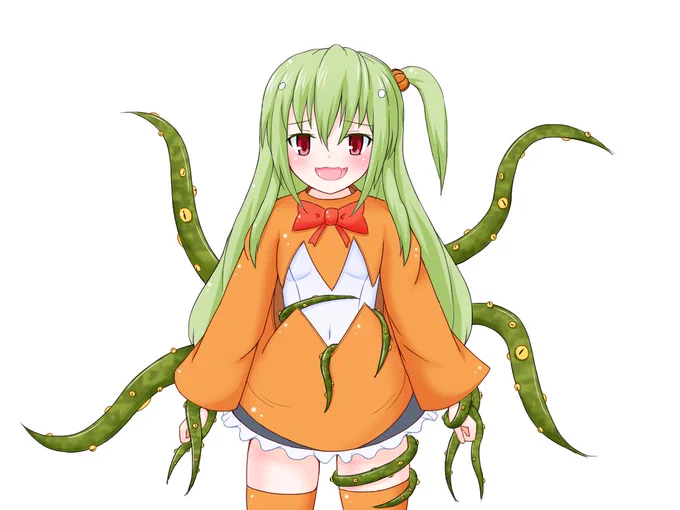 絵198号「深見ランさん」エイプリルフールに自画像を元にしたキャラでバ美肉をしよう!と思い立って生んだ子。名前は 「深見」=深淵を覗くときうんちゃら 「ラン」=(かぼちゃ)ラン(タン)が由来なのです。 