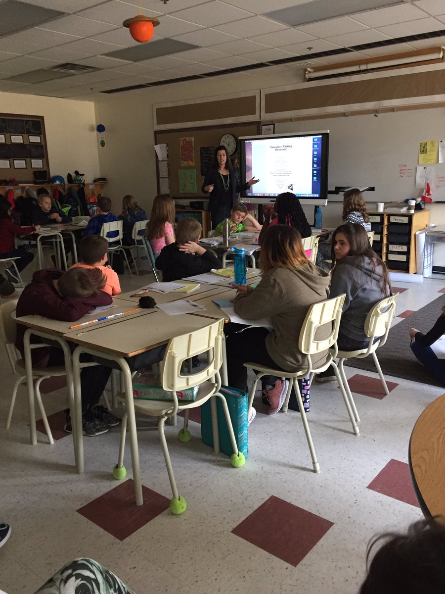 Right back at it! <a href="/AlainaCrone/">Alaina Crone</a> teaching our students how to build suspense in their narrative writing. <a href="/principalfero/">Ian Fero</a> <a href="/PoppyJohnsonEdu/">Poppy Johnson</a>