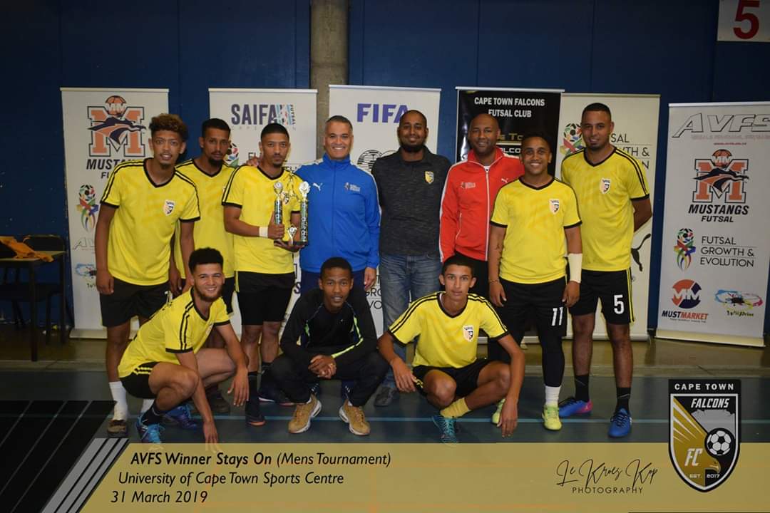 CapeTownFalcons's tweet photo. #CHAMPIONS 🏆💛🖤🥇 Cape Town Falcons FC 

A huge Thank you to the AVFS, Futsal growth &amp; Evolution, SAIFA and of cause our supporters who stayed till the last minute to enjoy the celebrations.
#Futsal 
#FalconsFutsal
#Capetown
#MondayMotivation https://t.co/w2OJYM9NFy
