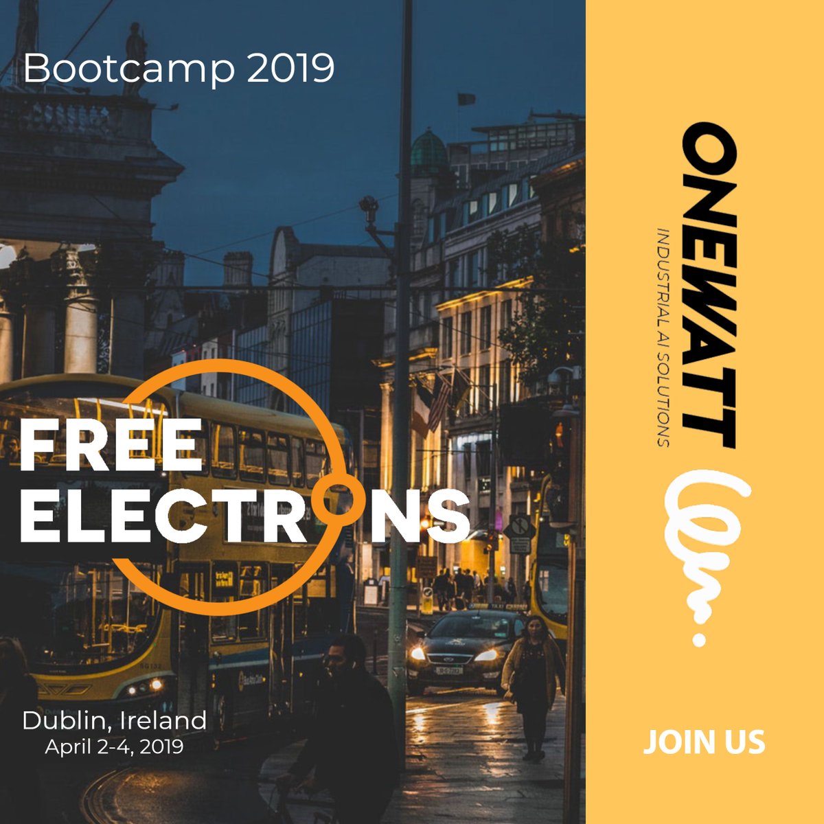 OneWattXYZ's tweet photo. Who else is in #Dublin?

We're proud to be part of the Free Electrons Bootcamp being held in Dublin, Ireland from April 2 to 4, 2019.

Let us know if you're in the area. The first pint of #Guinness is on us!

#FreeElectrons2019 https://t.co/fwgaYCwI71