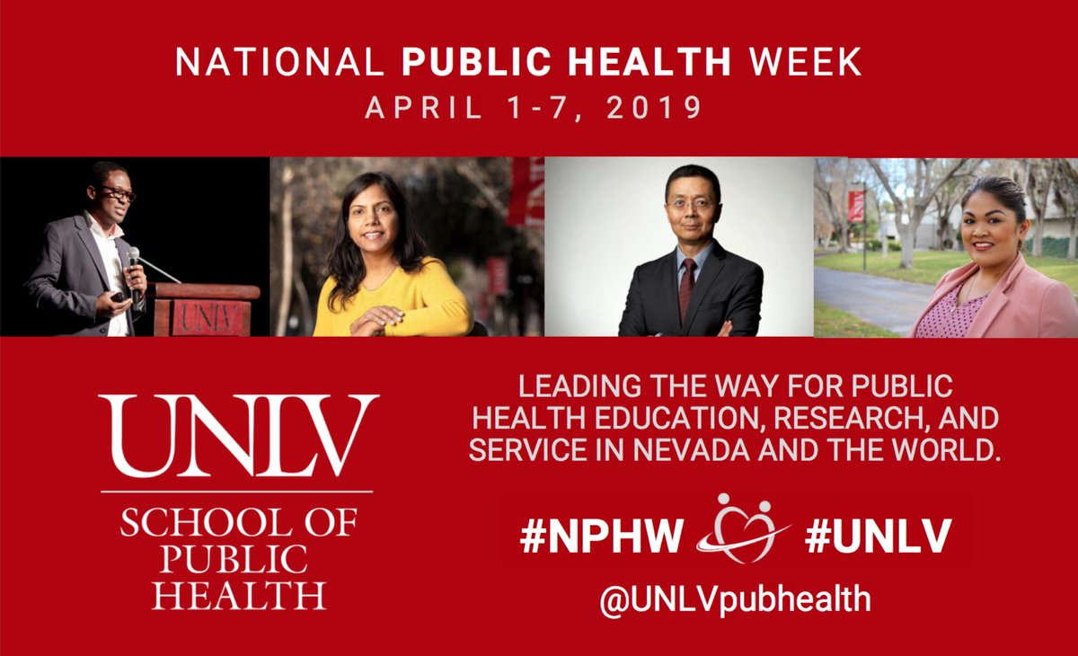 Happy National Public Health Week from the #UNLV School of Public Health ✨ #NPHW

We’re proud to celebrate this week and raise awareness of efforts aimed at ‘Creating the Healthiest Nation’ 👍