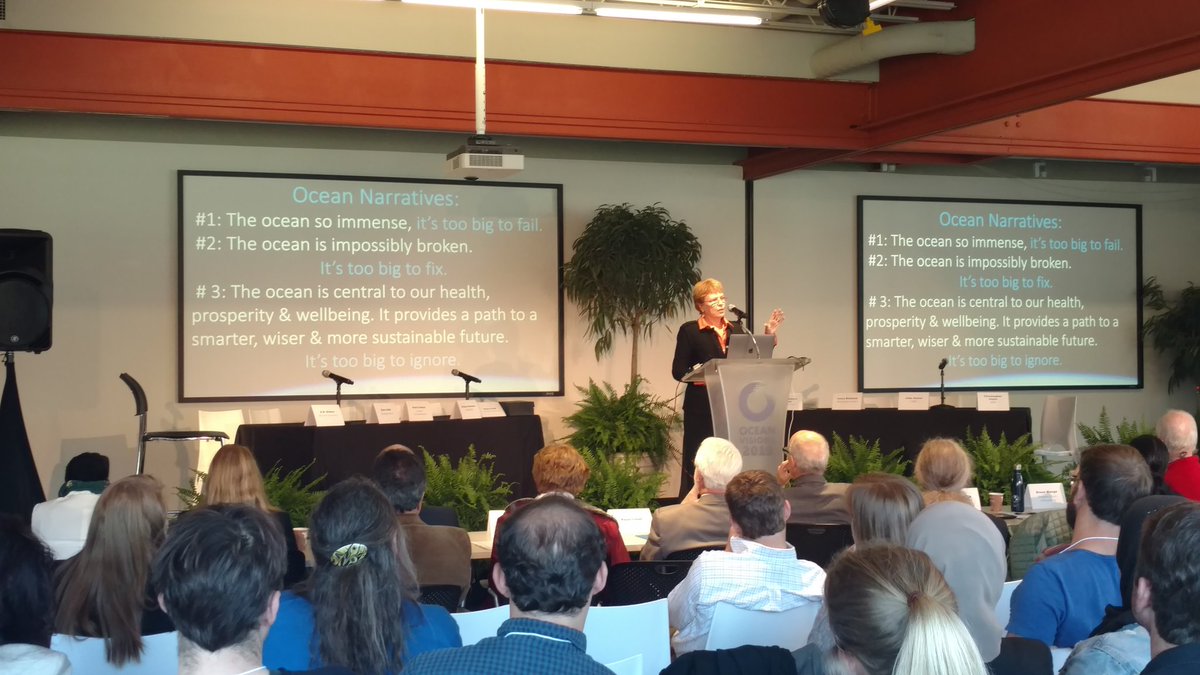 Jane Lubchenco gives an excellent talk on changing the narrative surrounding the ocean at #oceanvisions2019. So excited to get to exchange ideas with #ocean movers and shakers! #oceanclimateaction #changethenarritive #globaloceanaction #oceansustainability