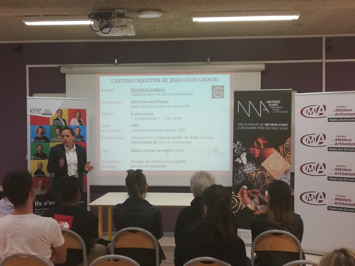 Soirée Speed Dating avec @CMAR_PACA et @KEDGEDS. Trouver son stage dans l'artisanat dans une soirée. 3e année d'un partenariat design et artisanat. Merci aux entreprises participants.