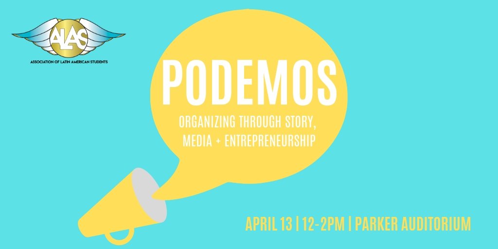 🚨ANNOUNCING🚨

PODEMOS: ORGANIZING THROUGH STORY, MEDIA + ENTREPRENEURSHIP 

APRIL 13 | 12-2PM | PARKER

rsvp link in bio.