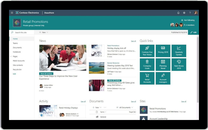 SharePoint's tweet photo. Learn how to best use and configure your #SharePoint team site to collaborate on rich content, share reports with partners, have conversations with your team, keep track of events, manage tasks, and more. https://t.co/6aVA6ikRuS https://t.co/hpNEMohGJa