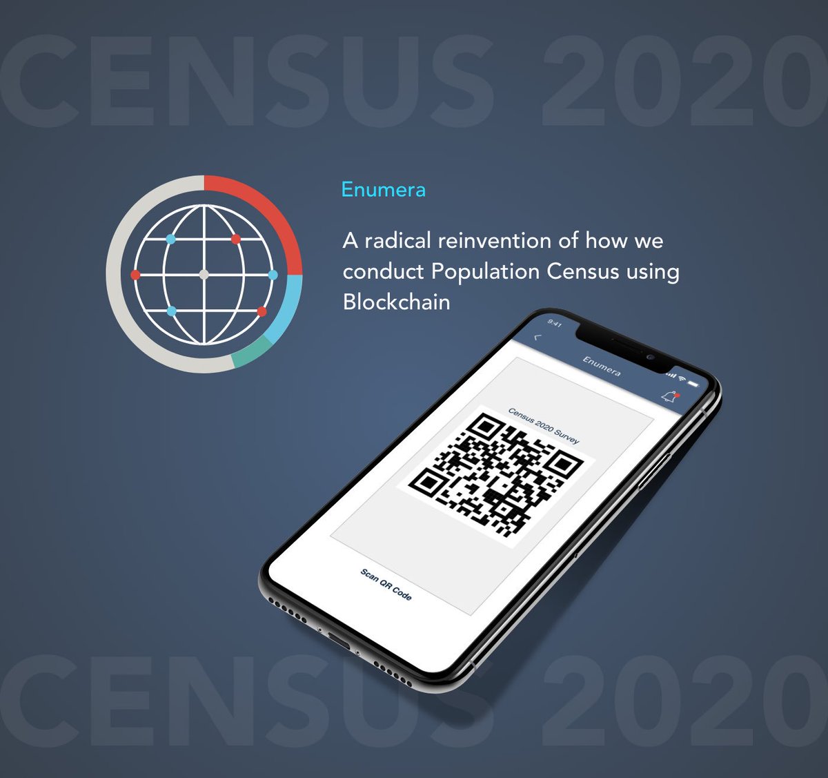 Enumera_org's tweet photo. We are one year away from the 2020 Census! - Enumera beta testers needed! DM #faircount #census2020 #pocintech #tech #decentralized #digitalid https://t.co/KAFkfcbgwo