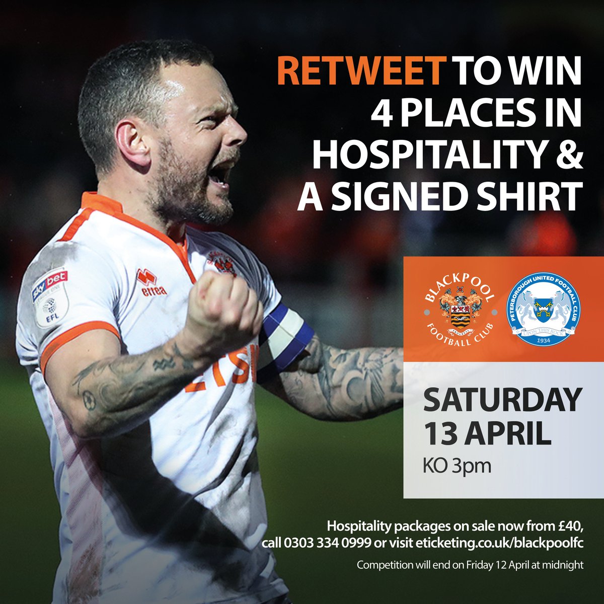 COMPETITION: Retweet for your chance to win four places in hospitality for the @theposhofficial match, and a signed shirt, before midnight on Friday (5 April). 

🍊 #UTMP