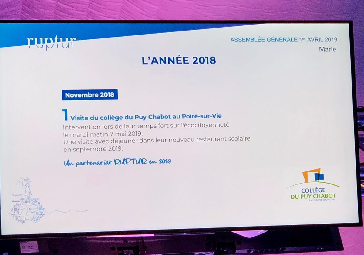 PraudP's tweet photo. @RupturEcoBleue Merci @RupturEcoBleue pour votre implication au @ClgPuyChabot . Au plaisir de vous accueillir sans notre futur restaurant scolaire conçu par @Murisserie_ et Cougnaud construction. https://t.co/nORBwa5y5S