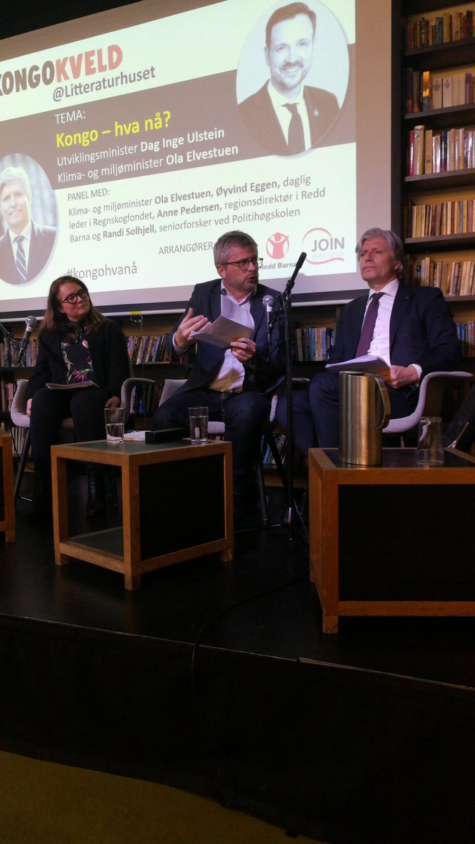 FredHaaberg's tweet photo. #Kongohvanå? Spennende Kongo-kveld på Litteraturhuset i dag i regi av @Joingoodforces, @ReddBarna og @regnskogfondet med @olaelvestuen og @dagiulstein blant deltakerne https://t.co/q7Khfe9rNG