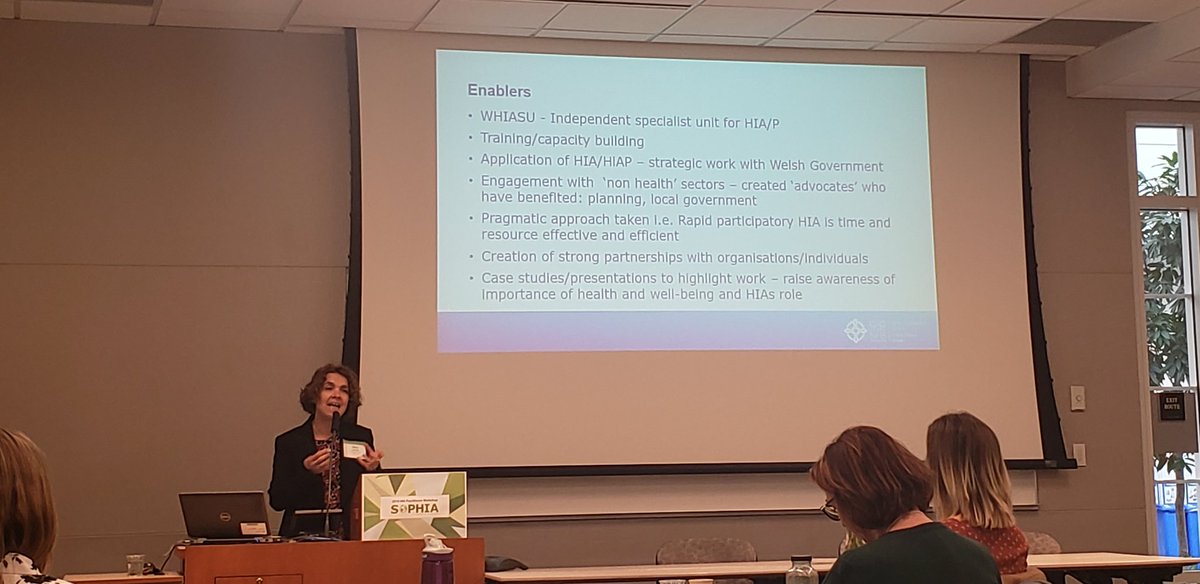 samshine916's tweet photo. #HIAWorkshop19 What enabled Wales to pass a 2017 Public Health Act mandating HIA? Nerys Edwards of WHIASU shares what made it possible. @SocietyforHIA https://t.co/WqPx6pMmpr
