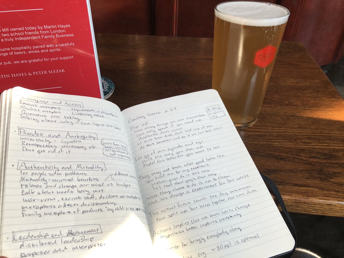 Pint after a long day to sort out all new impressions