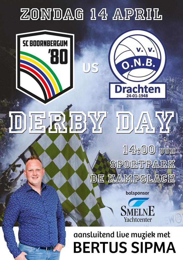 Zet het alvast in de agenda. Zondag 14 april de "derby" tegen vv ONB met aansluitend live muziek.