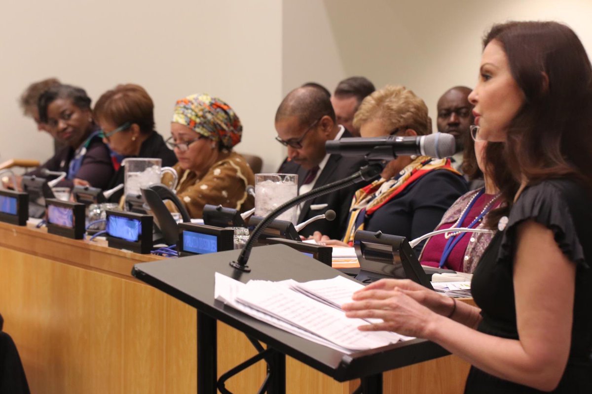 AminaJMohammed's tweet photo. We must engage women &amp; girls as agents of change, not merely as beneficiaries or victims. Empower women as this benefits them &amp; their families, communities &amp; nations. Thanks @AshleyJudd &amp; @Atayeshe for the passionate call to action for the rights of women &amp; girls. #ICPD25 #CPD52 https://t.co/i8QnHFonS0