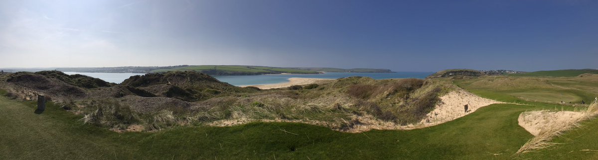 PGASWest's tweet photo. All three courses @TrevoseGC @stenodocgolf @PointatPolzeath looking fantastic ahead of the @Asbrigolf Cornish Festival which starts tomorrow. 🤞 the weather stays like this!! https://t.co/xrxFYAdcjy