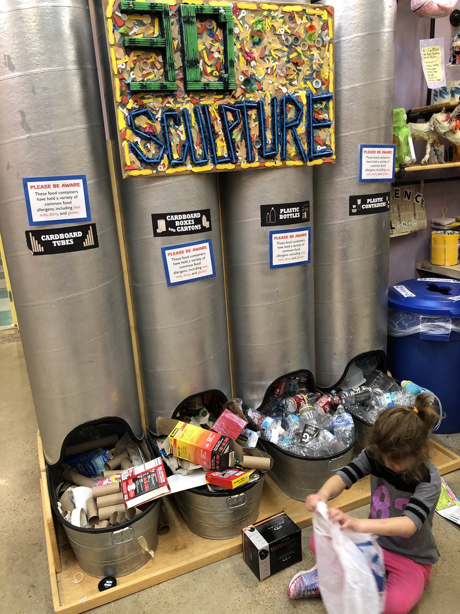 Recycled media sculpture center at the Creative Discovery Museum in Chattanooga. #recycled #steam