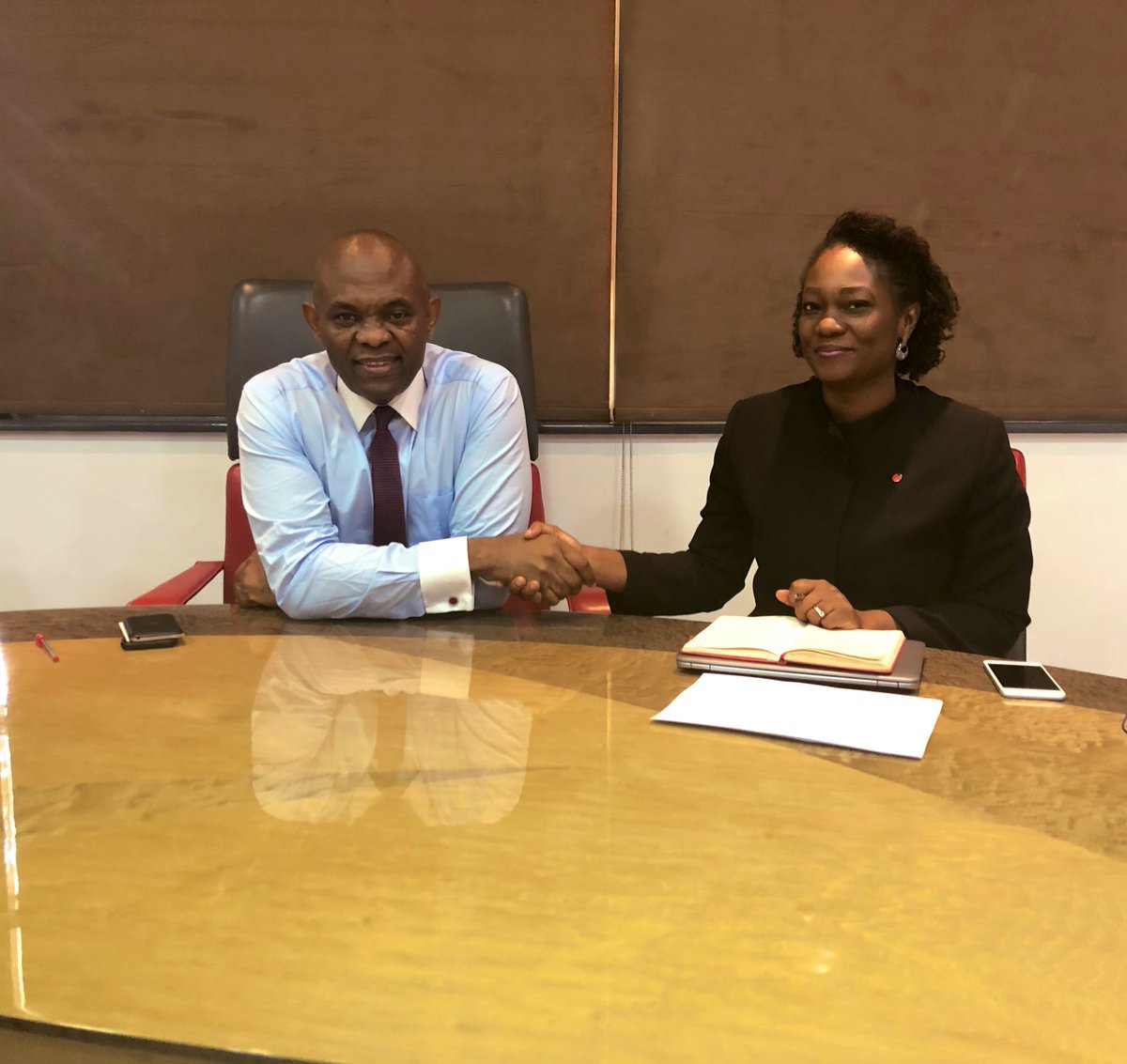 My first official meeting as the CEO of the Tony Elumelu Foundation was with the #TEF Founder, <a href="/TonyOElumelu/">Tony O. Elumelu, CFR</a>, to strategize on a new direction for the Foundation.