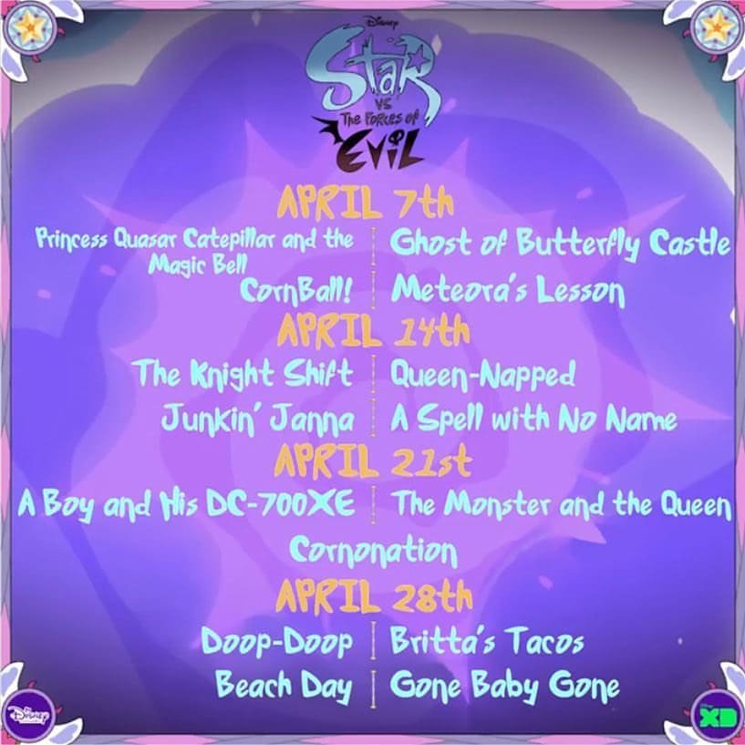 _Universe15's tweet photo. Episode list! I honestly thought we were going on hiatus lol. I have no idea where it will go from here
#StarVsTheForcesOfEvil #SVTFOE #EpisodeList https://t.co/oysxzjzfnb