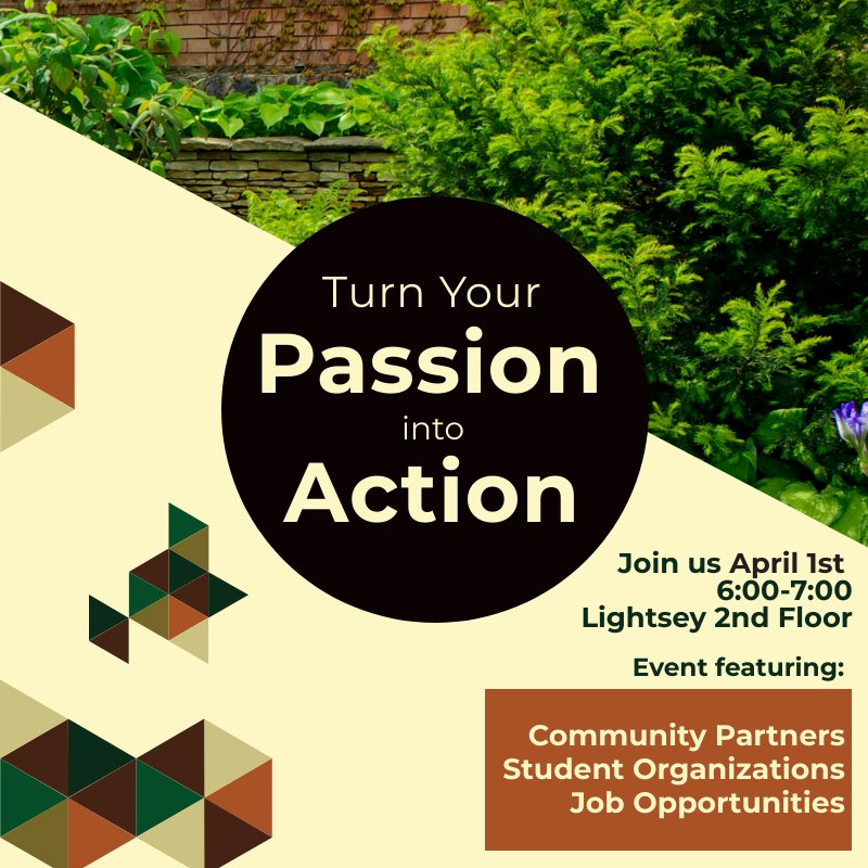 AB_CofC's tweet photo. Tonight's the night! Come join us outside the Center for Civic Engagement for Passion to Action! https://t.co/ffndzjYXiB