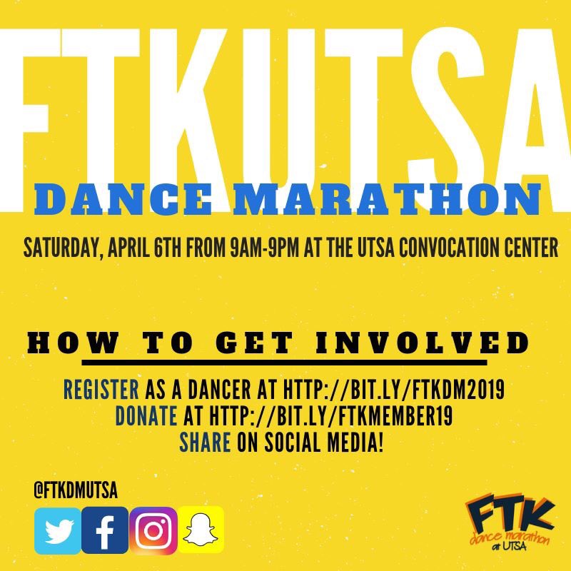 ftkdmutsa's tweet photo. Dance Marathon is right around the corner, folks! How are you getting involved?? 👀💛 https://t.co/LJHRMJPKA5