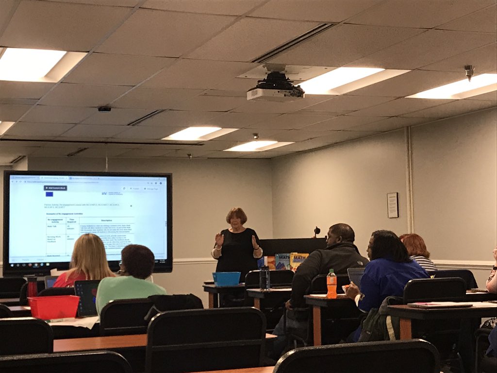 MathAnyWay's tweet photo. In WS/FCS, the NC.Math 5: P to A (Cohort), G5 teachers explore various methods for re-engagement instruction. They discover how to help students to dive deeper into math standards.🤗🤗#HQMI, #wsfcsmath https://t.co/9cS9DPCHlj