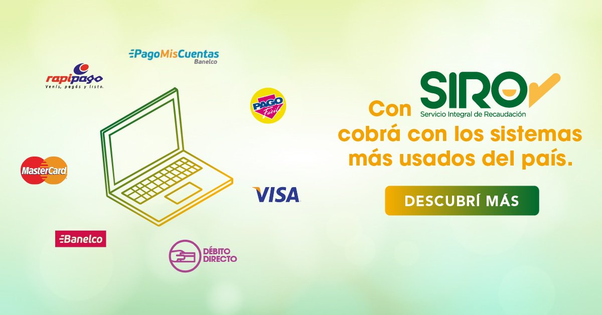 OnlineSIRO's tweet photo. SIRO es un servicio de recaudación con una plataforma web que te permite la rendición diaria y unificada de las cobranzas. Imputación automática en tu sistema de administración. Canales de pago en efectivo, electrónicos y automáticos. https://t.co/uPLU21PKWR https://t.co/ezL9QvioFU