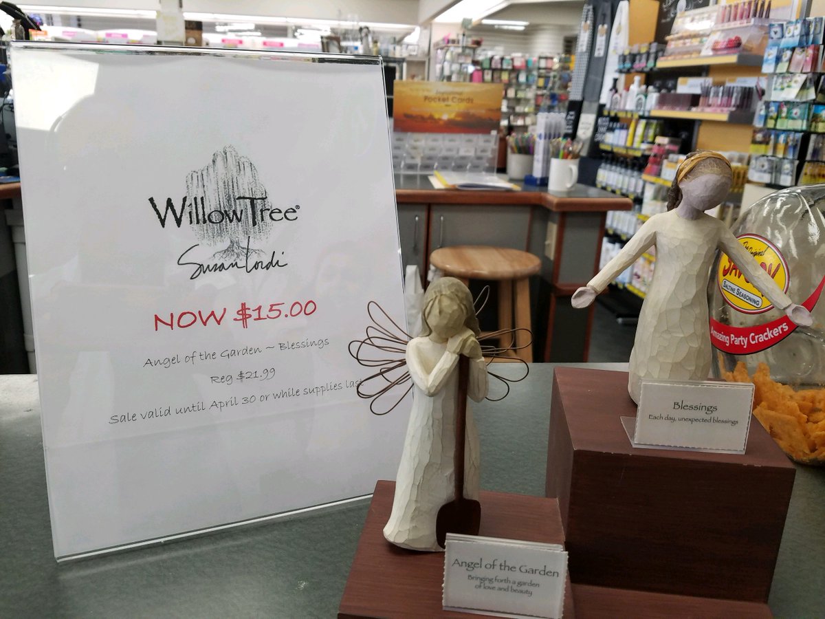 WallsMedicine's tweet photo. NO JOKES HERE! Angel of the Garden and Blessins are April's figurines of the month!! Stop in and check them out for yourself! They are each $15 (reg $22.99) and while supplies lasts! #shoplocal #wallspharmacy #willowtree #noJOKE https://t.co/01xHqbddkz