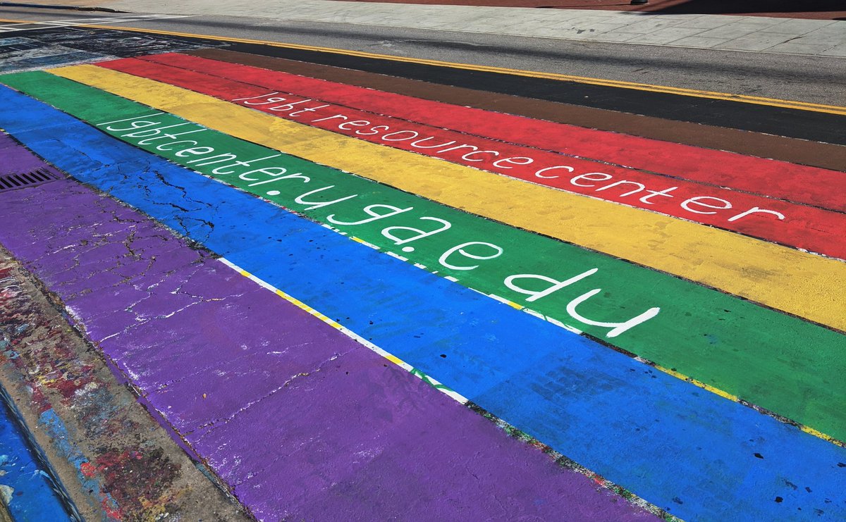 Happy #Gaypril first! Did you see our prideful portrait at the Tate bus stop? It's hard not to miss! 🏳️‍🌈 #LGBTQUGA