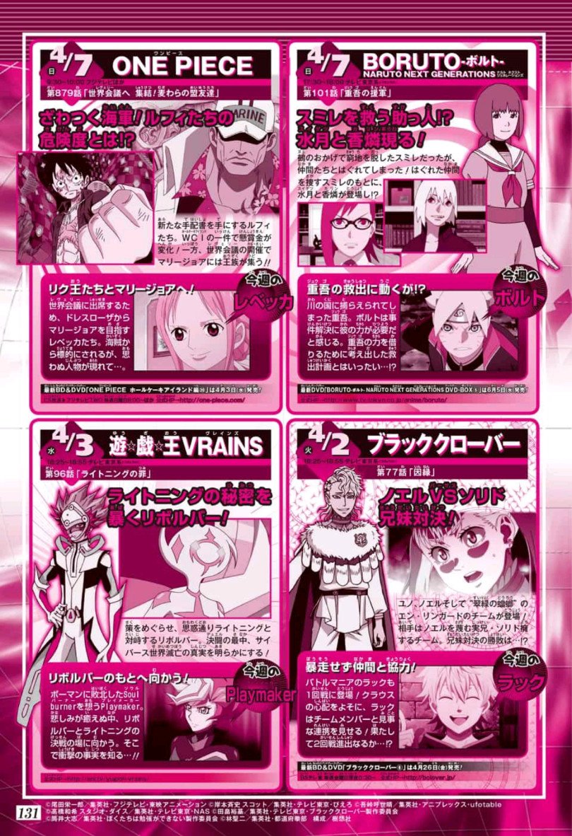FreeDesGeeks's tweet photo. Weekly Shōnen Jump 2019 n°18:
📰ONE PIECE 👑 19th season "arc Rêverie"📰

épisode 879話: Vers la Rêverie. 
Rassemblement des alliés des chapeaux de paille !
「世界会議へ　集結! 麦わら盟友達」
7 avril 2019.
#onepiece879 https://t.co/UtaBj0ol2t