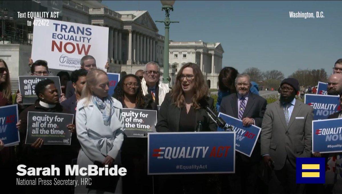 HRC's Sarah McBride on Capitol Hill.
