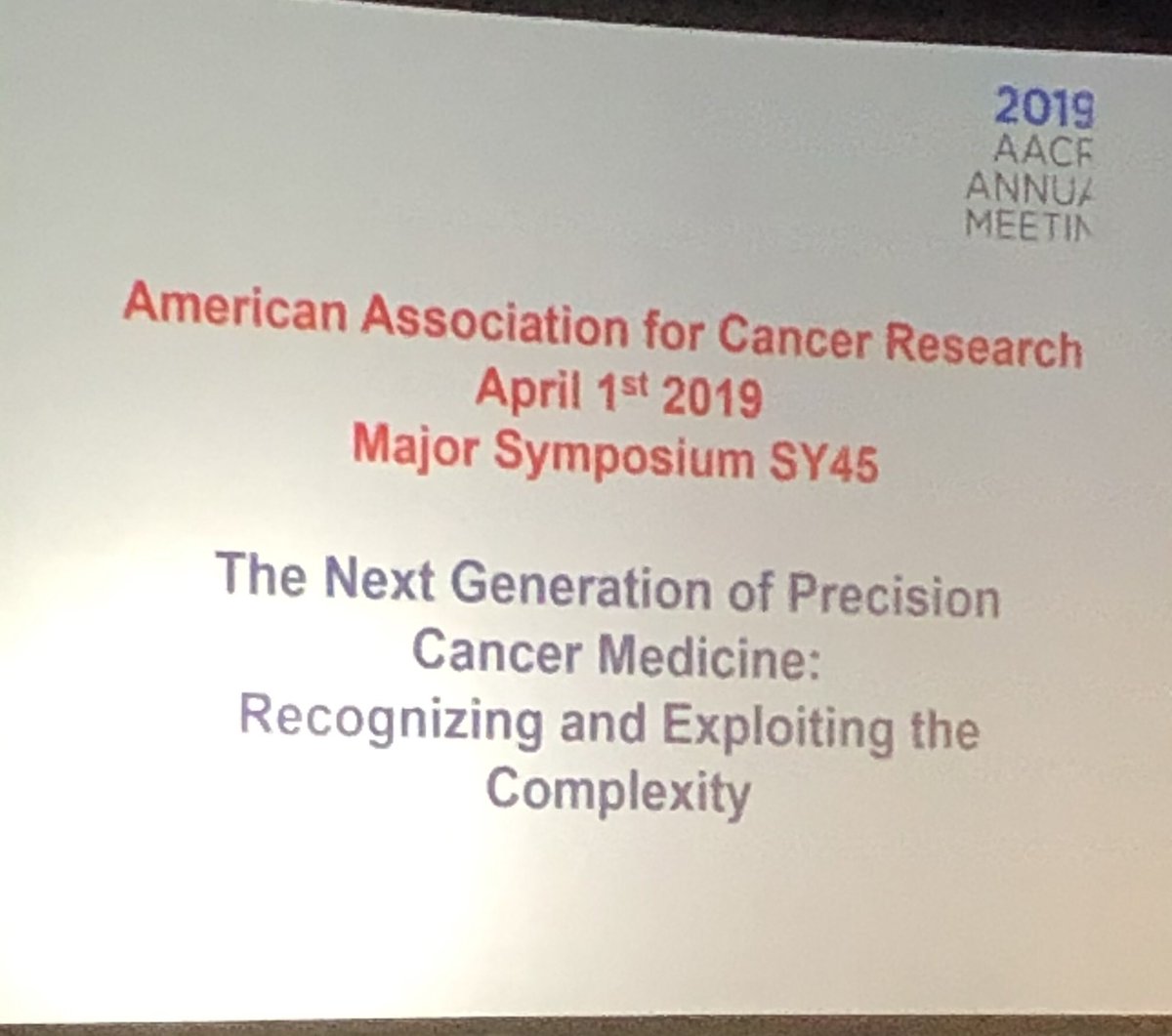 jaelkhader's tweet photo. #AACR19  Excited for this symposium! https://t.co/CLXNJArMLr