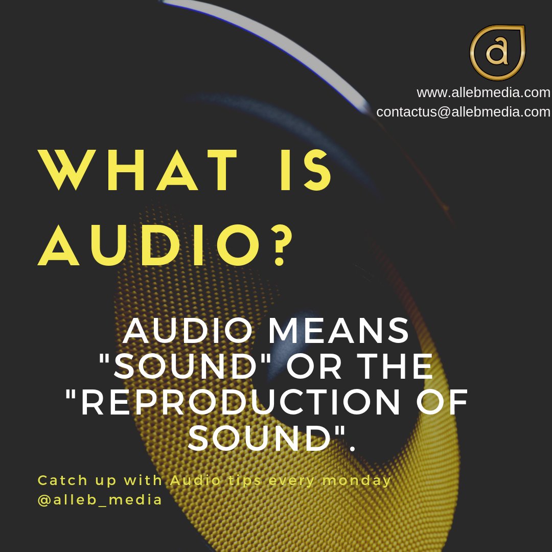 alleb_media's tweet photo. Audio is simply the reproduction of Soundwave. #allebmedia #audio #multimediatips #sound #media #Tutorial #Tips #education #MondayMotivation #Monday #sounddesign https://t.co/fpJB5seH8N