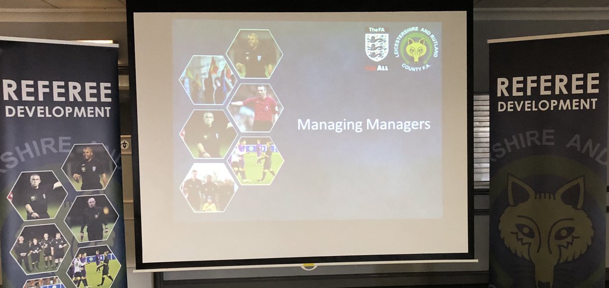 Tonight’s @leicsfa Referee CPD Session #ManagingManagers #RefereeDevelopment