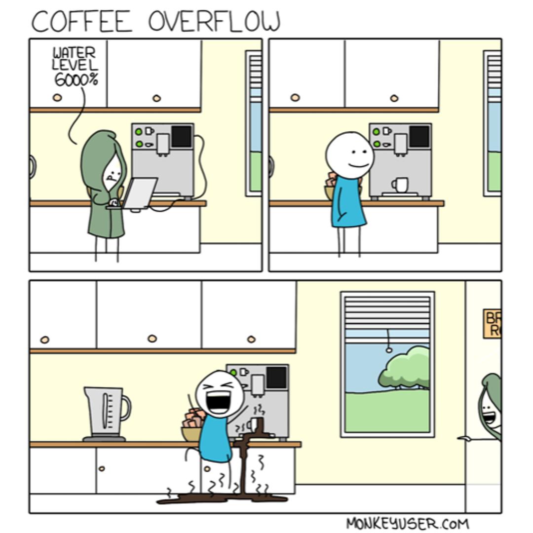 SecuRingPL's tweet image. Validated your input? Even for a coffee machine setup? bit.ly/buffer-overflo… 🙈🙉🙊 SecuRing x @ismonkeyuser #AprilFoolsDay #FoolsDay 

#monkeyuser #devhumor #comics #programmerhumor #devlife #security #applicationsecurity #appsec #cybersec #vulnerability #iot #iotsecurity