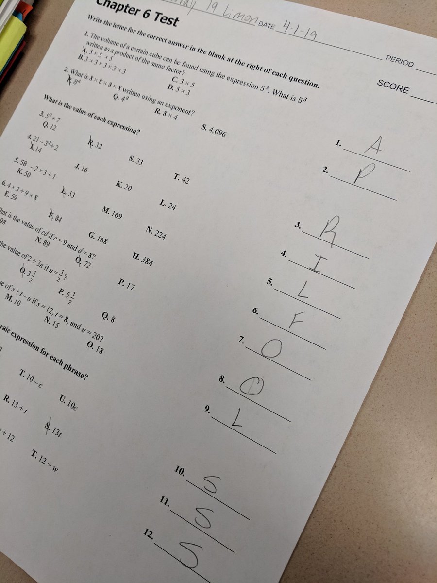 MrsCloughC's tweet photo. The first day back from spring break and it's April Fool's. My students had to retake a test because I lost them over break! #GreatWayToReview #MorganPride @MorganElem308 https://t.co/ZZvbXpU1jO