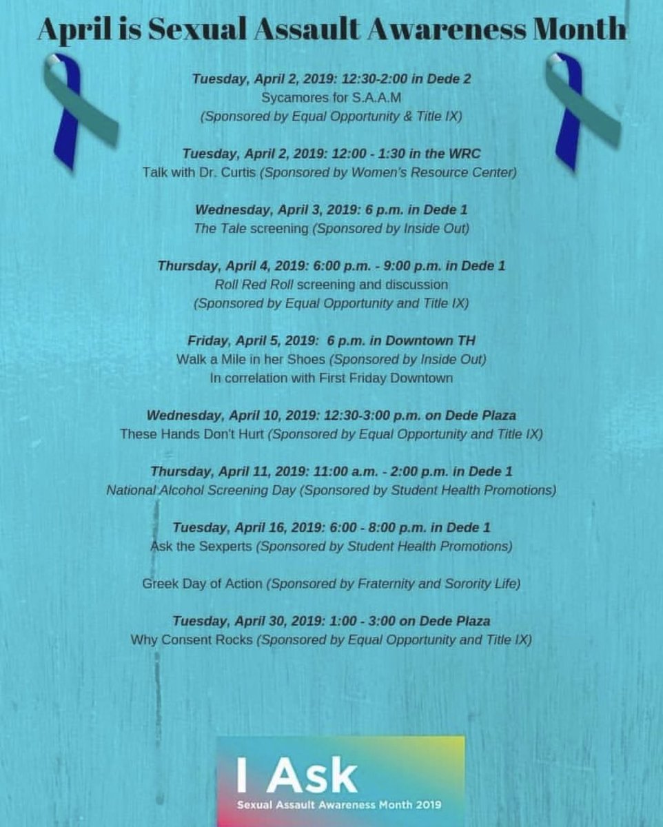Here are some other AMAZING events to attend for Sexual Assault Awareness Month!