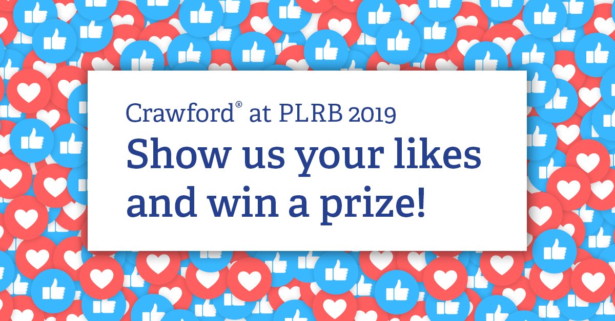 crawco's tweet photo. At #ClaimsConference2019? Do you follow @Crawford_News social media? If so, visit us at #PLRBBooth319 and show us your "Follows” and “Page Likes" for a prize! #CrawfordInnovation https://t.co/WF9if0Iawc