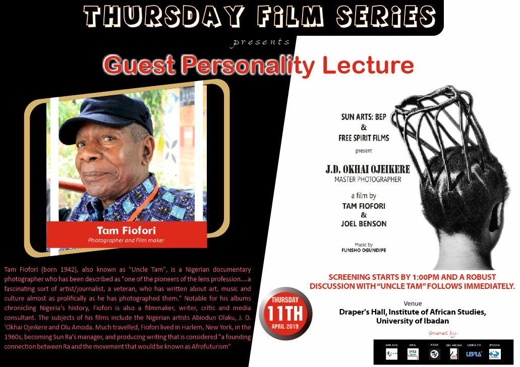 TFSmovieclubui's tweet photo. No #AprilFools our monthly #double feature for March is happening this week. See 👇🏽 for details
2films #free #Incisivediscussion post screening
We shall also be hosting #TamFiofori on 11th of April with a film screening on J. D. Okhai Ojeikere #masterphotographer
#photography https://t.co/gpYWepjPUq